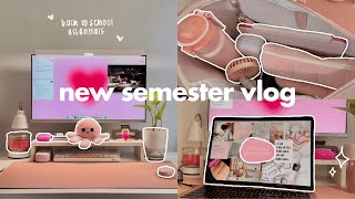 law school diaries ⚖️ start of a new semester (gadget reset, desk tour, shopee haul)