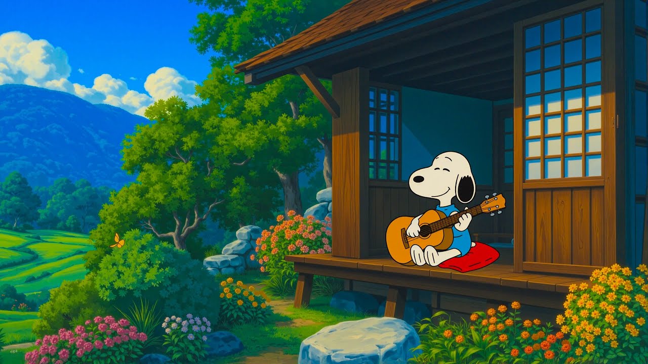 Snoopy Chill Beats 🌼  Gentle Spring Melodies for Peaceful Days 🌸 Music to Soothe Your Soul.