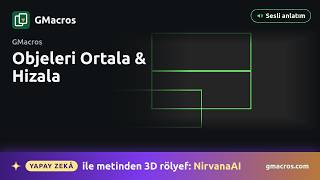 Objeleri Ortala & Hizala · GMacros — Alphacam eklentisi (sesli anlatım)