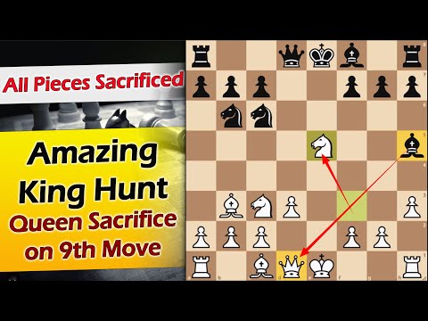 Amazing King Hunt After Queen Sac on 9th Move | Imbaud vs Strumilo 1922