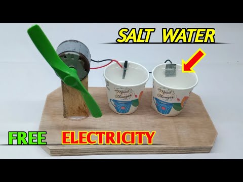 How to make Electricity with salt water and old battery | awesome electrical science project