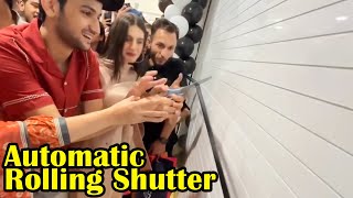 Automatic Shutter Rolling Aluminum Installation I Maaz Safder Fragrance Karachi I MobZee Interiors