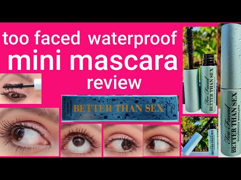 Too Faced Better Than Sex Mascara Waterproof black review | RARA | mini macara Video