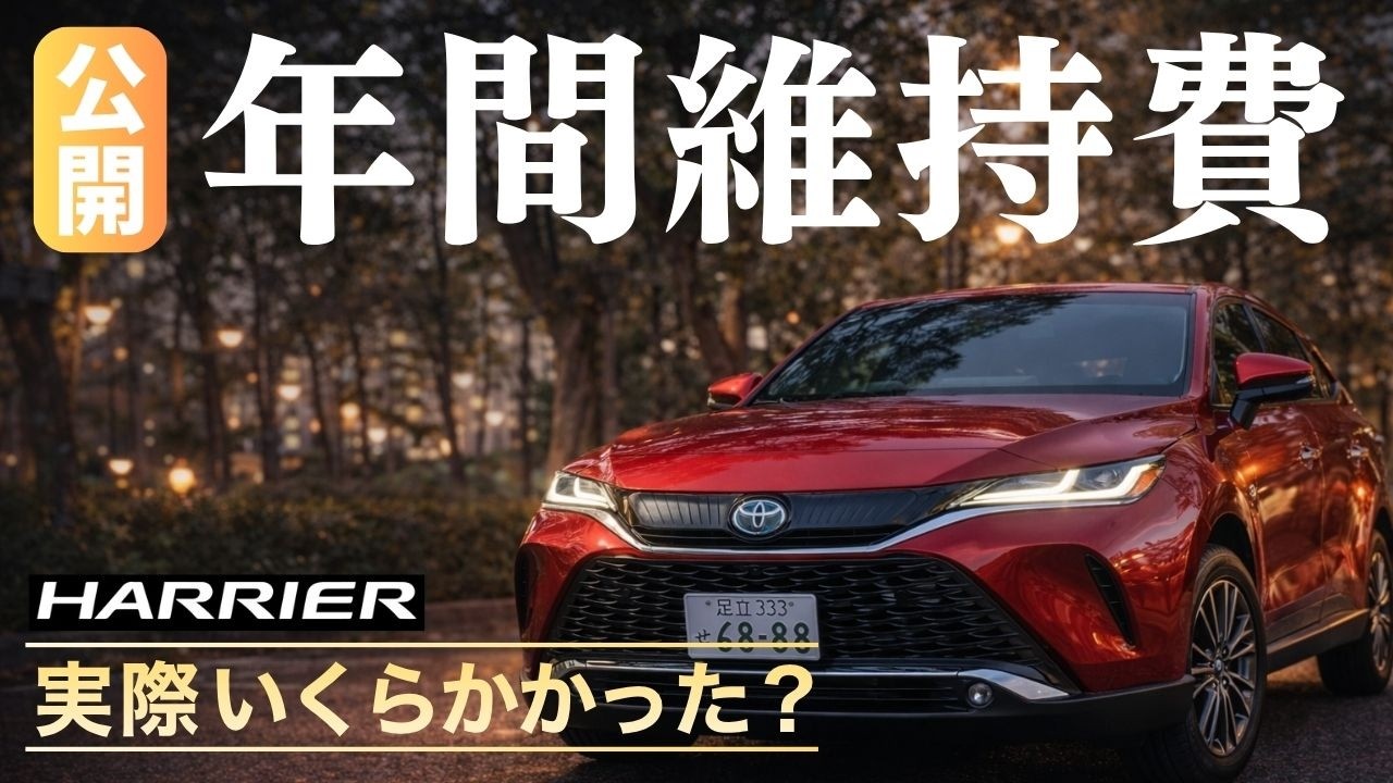 【ハリアー】年間維持費を公開｜2025年のリアルな総額は？