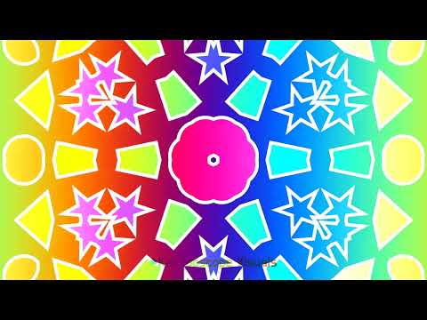 Colorful Kaleidoscope Video, Fun Kids Music, First Baby Lullaby Music, Rainbow Color Shape Patterns