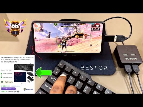 Bestor prodot keyboard mouse usb otg 5 set combo | full setup keymapping ⌨️ 🖱in mobile PC free fire 