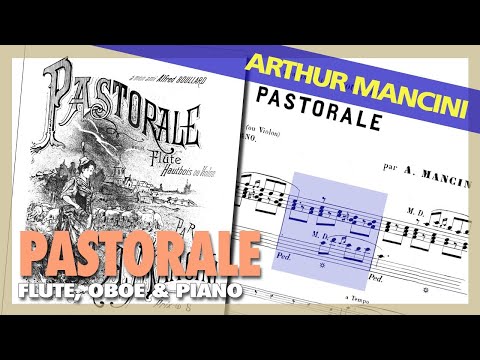 🎼 Arthur MANCINI - Pastorale [FLUTE, OBOE & PIANO] (Sheet Music Scrolling)