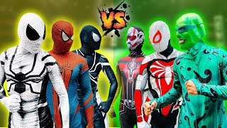 TEAM SPIDER-MAN vs BAD GUY TEAM | The Battle of RIDDLER, ANT-MAN, HUGGY WUGGY ( Live Action )