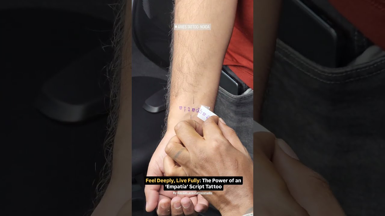 Empatia Script Tattoo | Meaningful Minimal Script Tattoo Idea