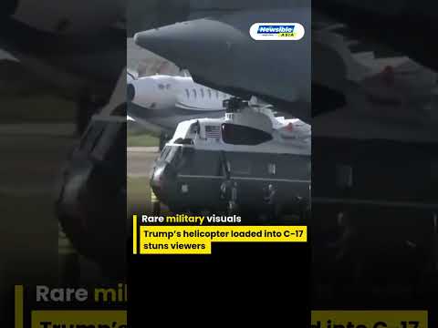 Donald Trump’s Helicopter Loaded Into C-17 Globemaster | Rare Military Transport Catches Attention