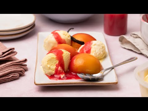 Sweet and Simple Peach Melba Sundae Recipe