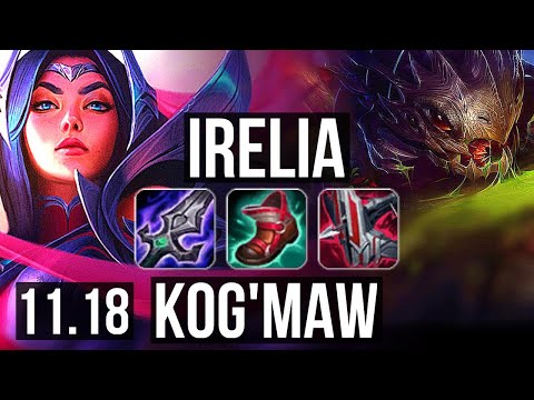 IRELIA vs KOG'MAW (MID) | 12 solo kills, 68% winrate | BR Grandmaster | v11.18