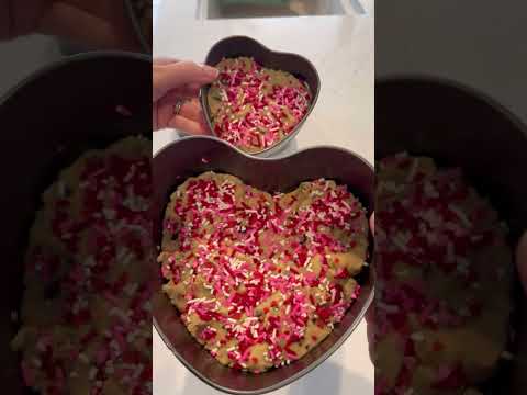Super easy 3 tiered heart shaped cookie cake