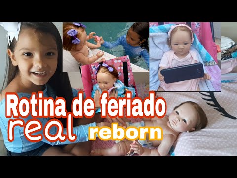 👶🏻🏊‍♀️ROTINA REBORN PASSEIO NO FERIADO PISCINA😃