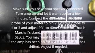 Video thumbnail for Marshall JCM 2000 TSL 602 combo power tube replacement and BIAS by Jivko Ianev