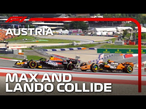 フェルスタッペンとノリスの接触シーン動画 F1 2024 F1第11戦オーストリアGP(シュピールベルク)
