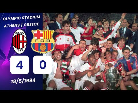 UEFA CHAMPIONS LEAGUE 1994 FINAL⚽⚽MILAN 4-0 BARCELONA⚽⚽THE LEGENGRY TROPHY FOR THE BIG MILAN🏆🏆