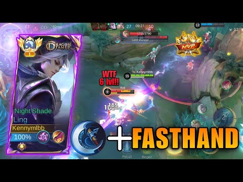 LING INSANE KILL!!!LING FASTHAND PERFECT GAMEPLAY WITH SKIN DRAGON TAMER!!!MLBB