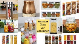 Amazon Glass Storage jar  Containers | Kitchen Storage Glass jar | Kitchen Storage Containers