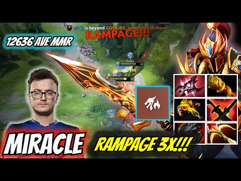 Miracle [Dragon Knight] Insane Triple Rampage against Kiyotaka Morphling - Dota2 Gameplay Highlights
