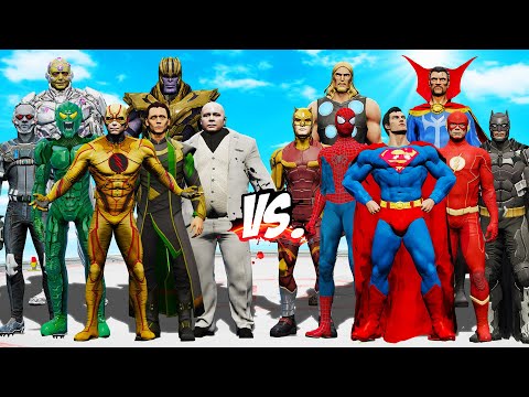 THE AVENGERS & JUSTICE LEAGUE vs TEAM SUPERVILLAIN - EPIC SUPERHEROES WAR
