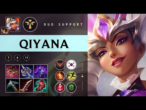 Qiyana Support vs Pyke - KR Grandmaster Patch 25.23