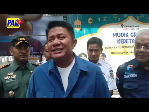 Gubernur Sumsel Lepas Ribuan Pemudik Gratis Jalur Kereta Api