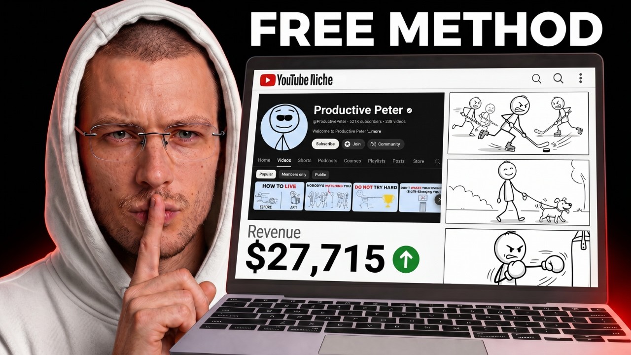How I Make VIRAL FREE Stickman Animations For ANY Niche Using AI