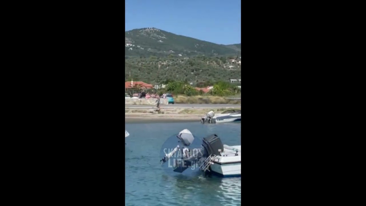 Skiathos: Flugzeugturbine "weggeblasen" Tourist ... auf See