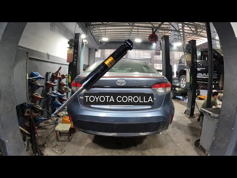 rear shock absorber replacement .... toyota corolla