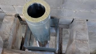 Монтаж дымохода для камина