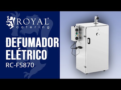 vídeo - Defumador elétrico - 147 l - Royal Catering - 4 grelhas