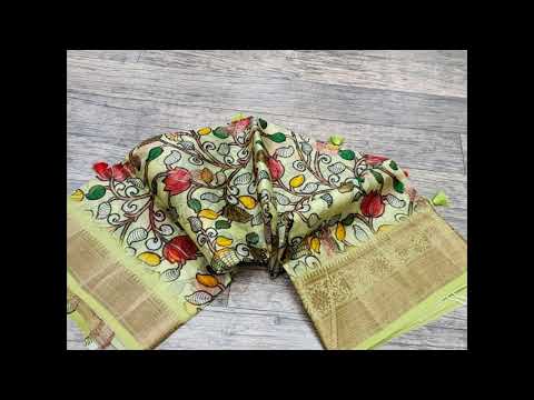 Pure Handloom Kora Organza Floral Digital Print Silk Saree