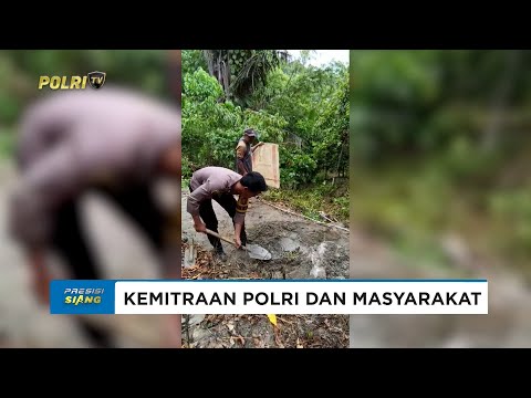 BRIPTU KARDI MOHAMMAD SUDRAJAD BERSAMA WARGA BERGOTONG ROYONG MEMBANGUN JALAN DESA