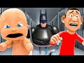 Baby and Daddy Escape BATMAN Prison!
