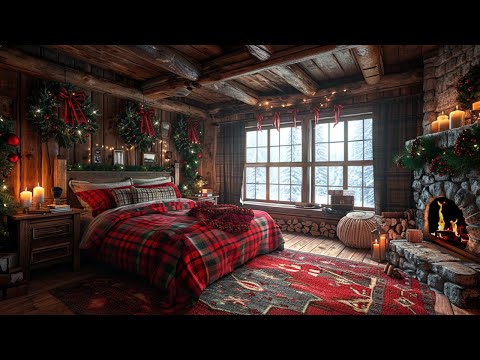 Snowstorm, Breathtaking View, Crackling Fire & Cats ~ Winter Ambience for Sleep, Relax or Study