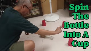 Spin The Bottle Into A Cup | Christmas Parlor Game