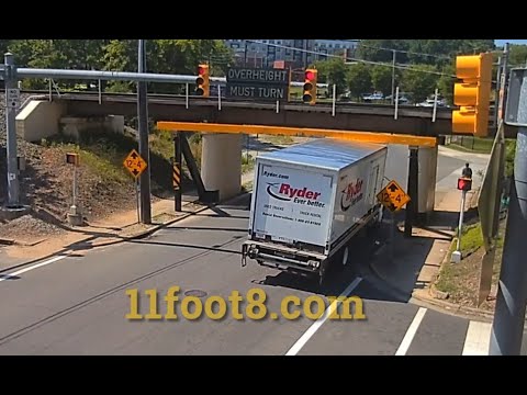 Will this rental truck escape the 11foot8+8 bridge?