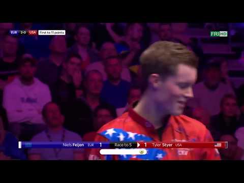 Mosconi Cup 2018 [Day 1] Match 3 - Niels Feijen vs Tyler Styer (HD)