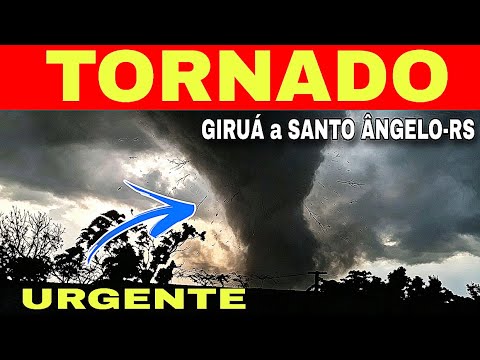 🚨URGENTE -TORNADO entre GIRUÁ a SANTO ÂNGELO no RIO GRANDE DO SUL- terça-feira 28/07/26 😱