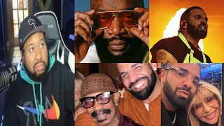 Ross loving this! Akademiks reacts to Rick Ross trolling Drake & Drake’s response & text w his Moms!