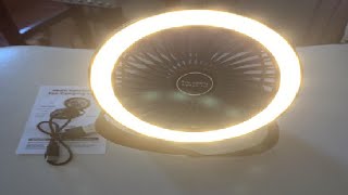 EZIRVLIFE Solar Powered Camping Fan – 3 Speed with 4 Light Modes, USB & Solar Charging Review