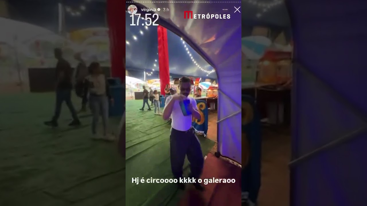 Virginia fecha circo inteiro para filhos em Goiânia