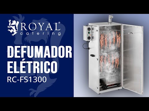 vídeo - Defumador elétrico - 147 l - Royal Catering - 8 grelhas