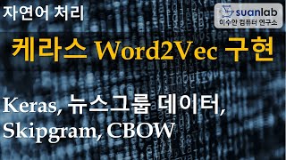 케라스 Word2Vec Skipgram, CBOW 구현