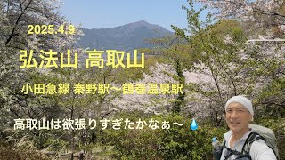 【日帰り登山】秦野市の人気コース 弘法山公園 吾妻山コースに高取山を足したらきつかった💧