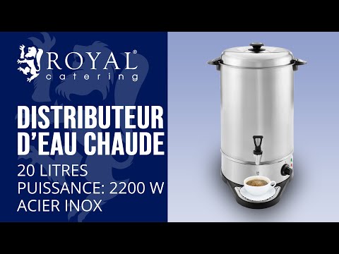 Vidéo - Distributeur d’eau chaude - 20 litres - 2200 - Égouttoir