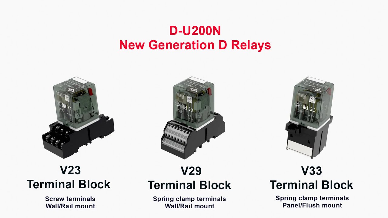 D-U200N Plug-in railway relay with 4 C/O contacts