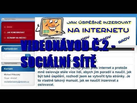 Jak na inzerci - Videonávod č.2 - Sociální sítě