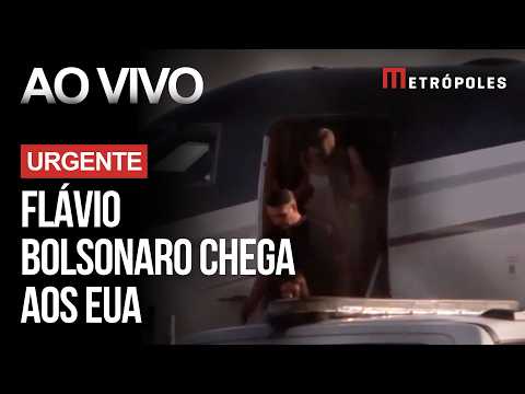 Flávio Bolsonaro chega a Miami, nos Estados Unidos
